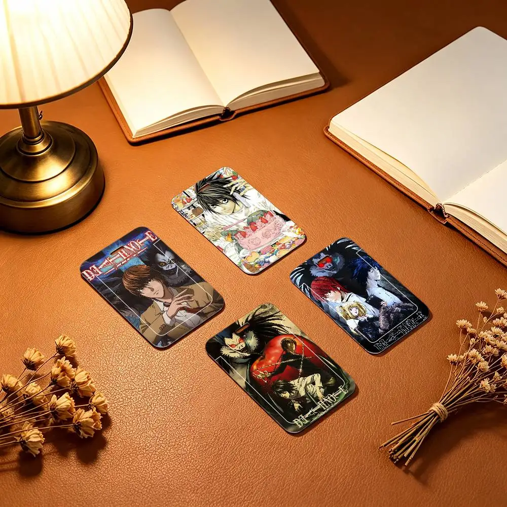 DEATH NOTE Porte-cartes à cordon noir pour cartes de repas d'étudiant et cartes d'identité scolaires