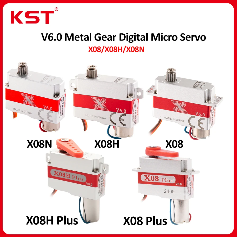 

KST X08/X08 Plus V6.0 Full Series Metal Gear Digital Micro Servo RC Glider Servo Motor For UAV Helicopter Airplane Models