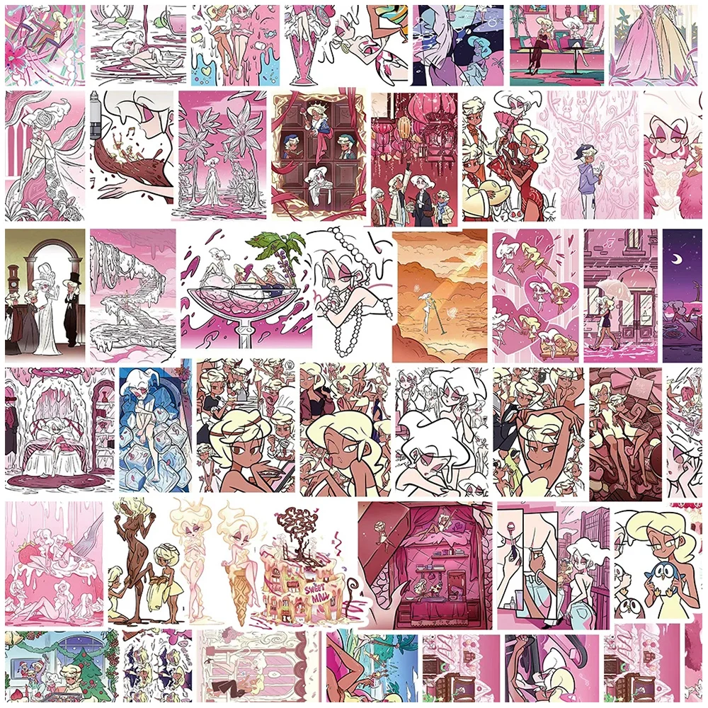 

10/30/60pcs Cute Pink Princess Girls Anime Stickers Kawaii Cartoon Decals Suitcase Notebook Phone Case Waterproof Toys Sticker