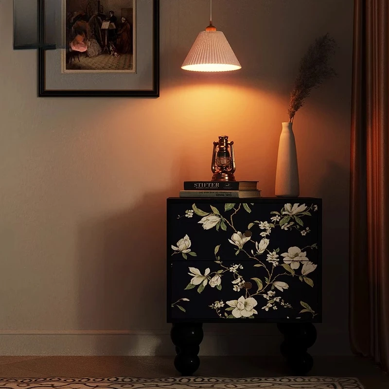 

Small side cabinet household integrated drawer cabinet solid wood bedside storage cabinet