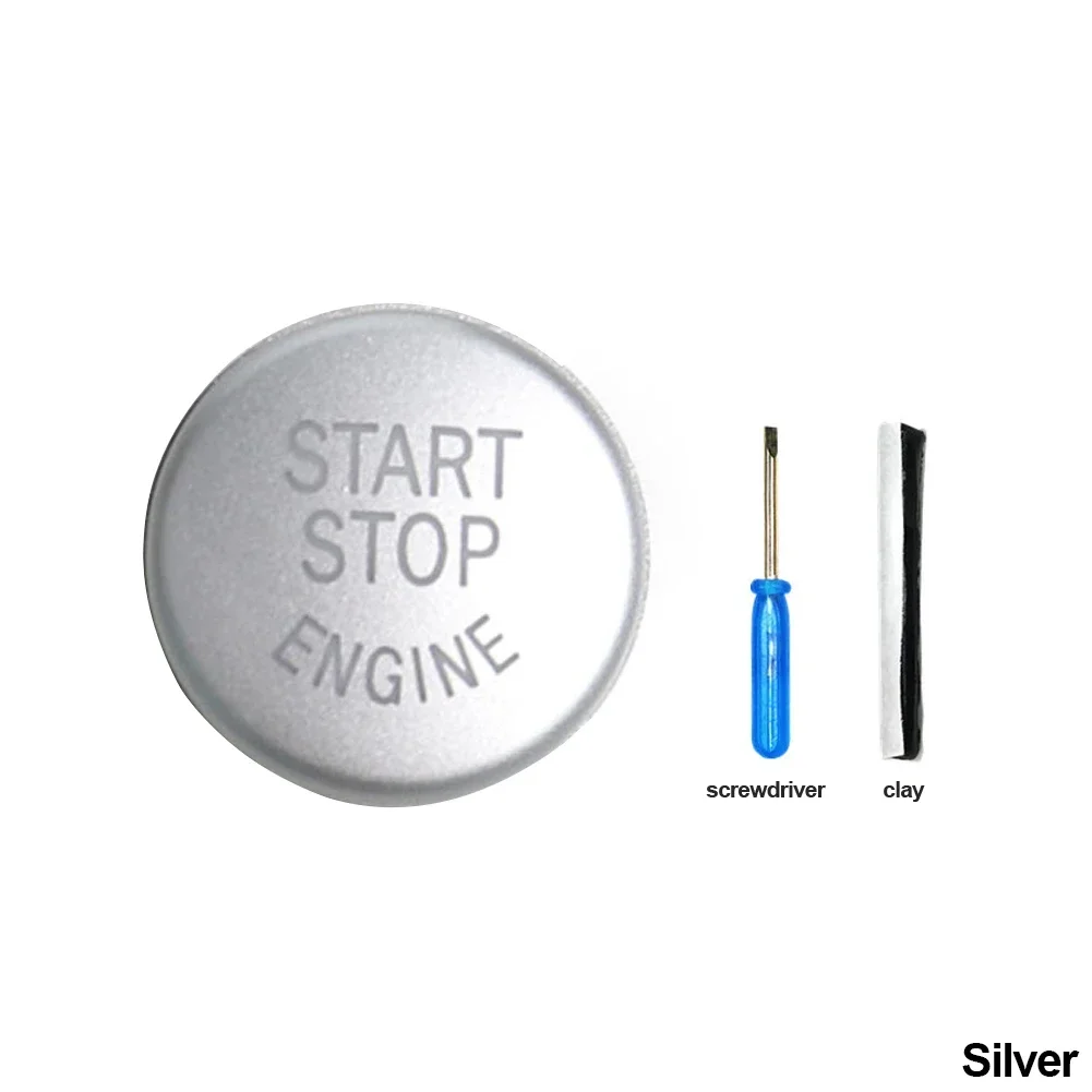 Auto-Motorstart-Stopp-Knopf-Abdeckung und äußerer Ringrahmen-Ersatz für BMW 1er, 3er, 5er Serie, X1, X3, X5, M5, E87, E81, E90, E91, E92, E89, E60, E83