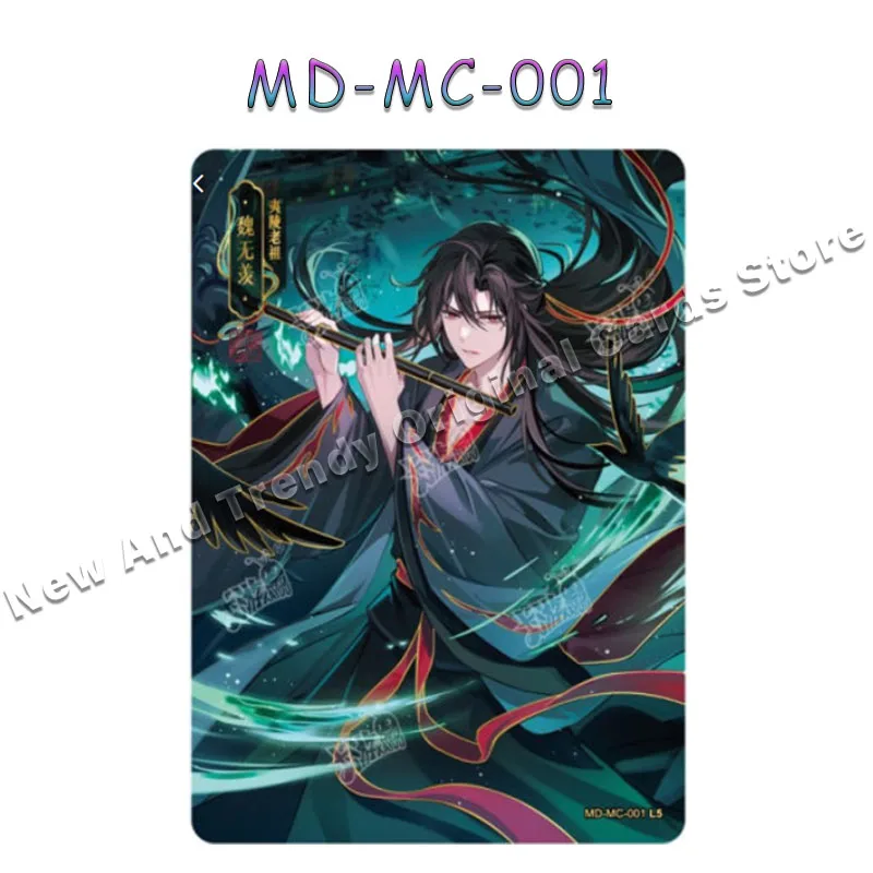 Original Anime MoDaoZuShi Cards KAYOU FM MC PR Card Signature Card Wei Wuxian Blue Forgetting Machine Collection Card Toy Gifts