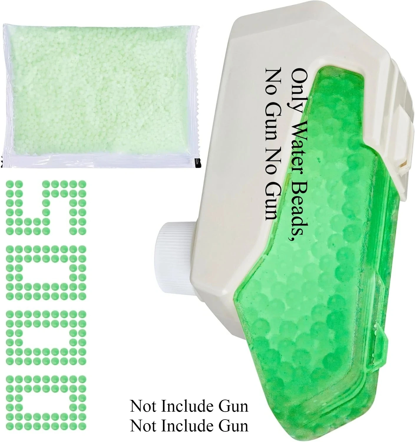 

Glow in The Dark 7-8mm Water Beads Balls Luminous Jelly Bubble Beads Gel Balls for Gel Blaster, Vases Filler, Home Decor Kid Toy