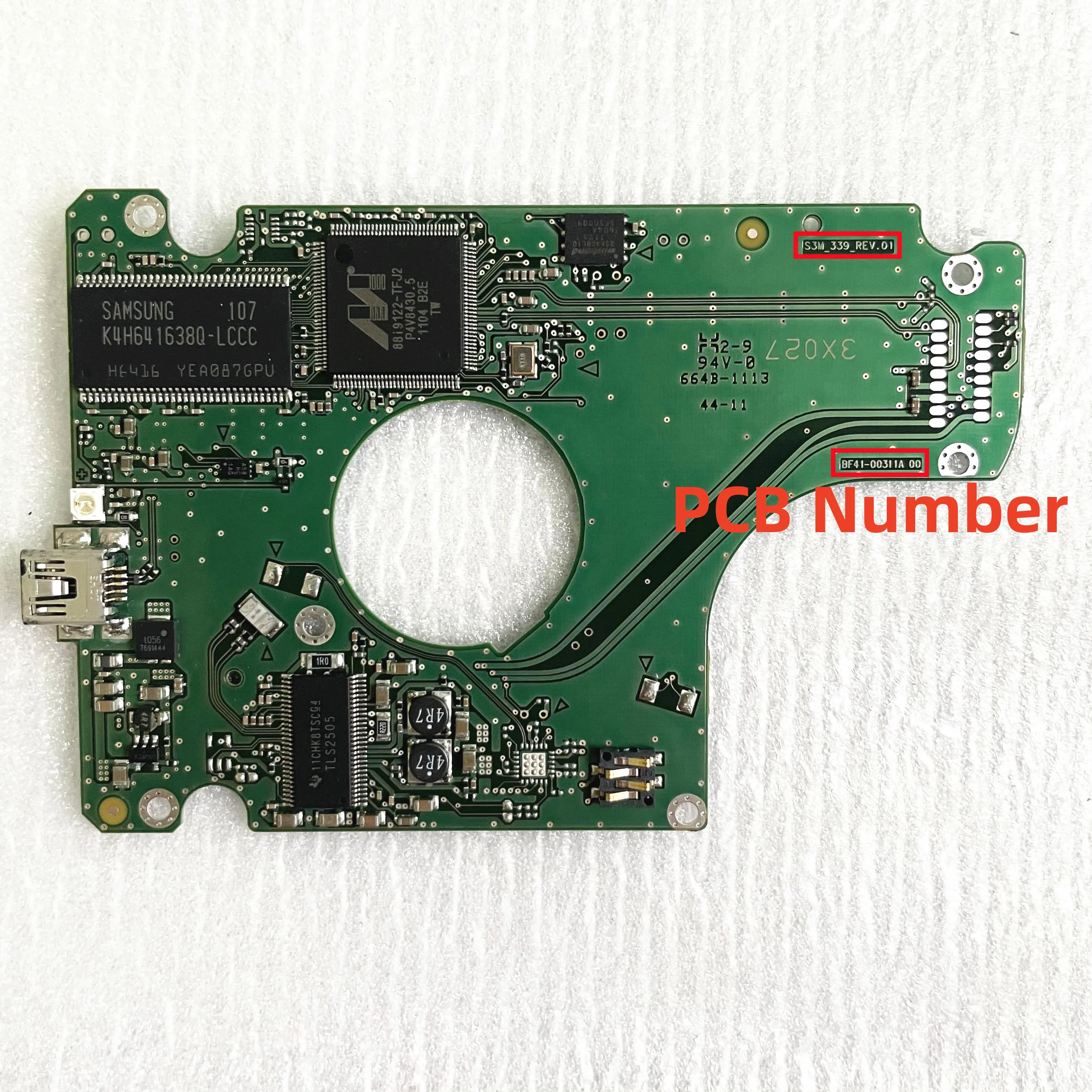 Jia Yuan Sheng 하드 드라이버 PCB 보드/로직 보드/BF41-00311A S3M_339_REV.01 R/HM501IX HM641JX