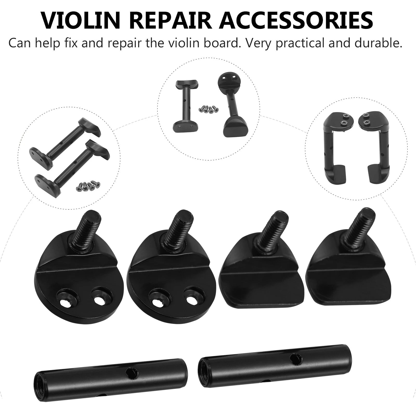 

Violin Chinrest Musical Instrument Parts 4 4 Violin Accessories Durable Stainless Steel Musical Instrument Parts Accessories