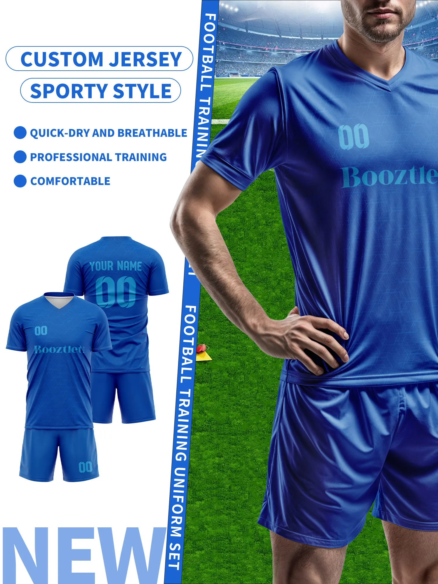 

Создайте свой собственный футбольный джерси | Индивидуальное имя и номер | Дышащая футболка для тренировок по футболу, стильная персонализированная футбольная форма