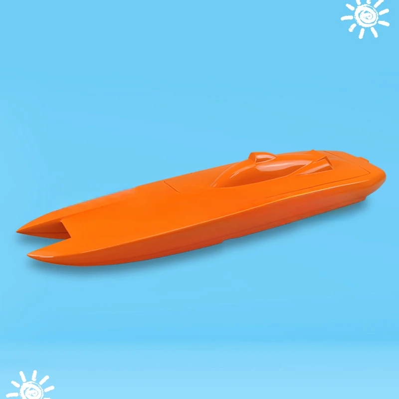 RC Speedboat Model Fiberglass Hull Catamaran Electric Remote Control Wear Model Dual Power Speedboat Fiber Hull