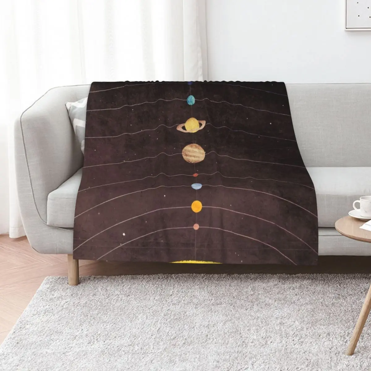 Solar System Throw Blanket Luxury Thicken Moving Luxury Designer Stuffeds Beautifuls Sofa Quilt Blankets