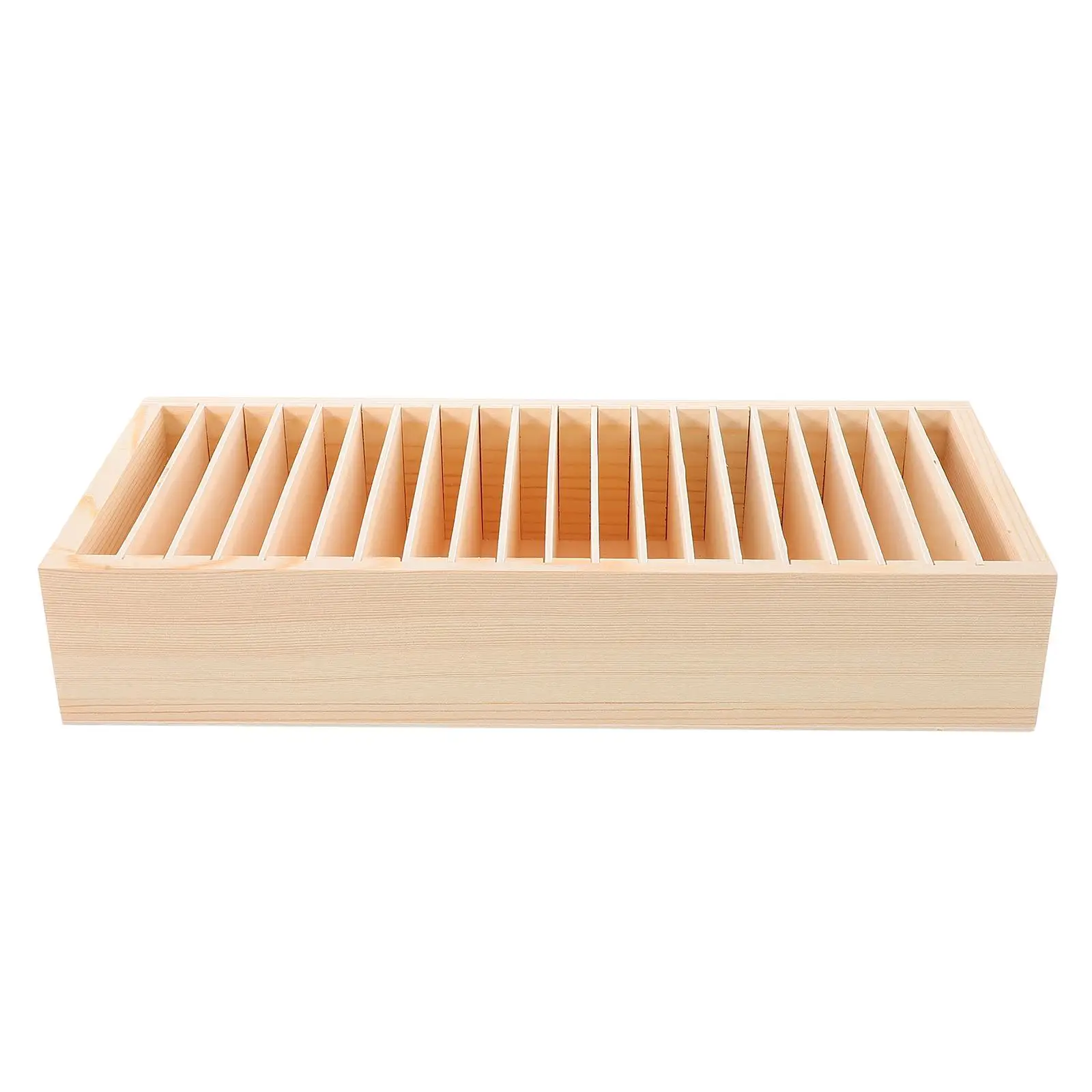 

Wooden Storage Box Business Cards Desktop Holder Compartment Boxes Tray Case Name Organizer Container Office