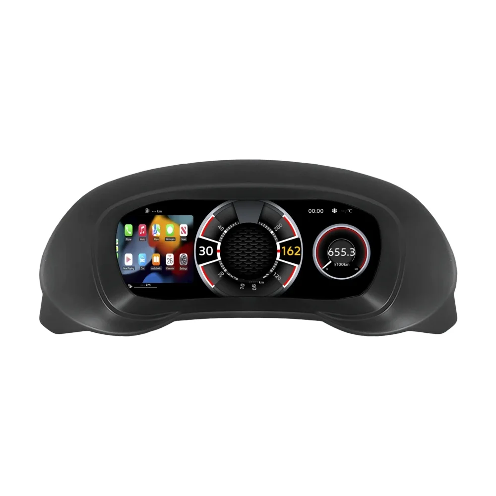 Carcluster 10,25'' LCD-Digital-Dashboard-Cluster für Volkswagen Sharan Seat Alhambra Baujahre 2010-2019 mit HDMI, Carplay, Radio-Unterstützung, Instrumententafel, Cockpit