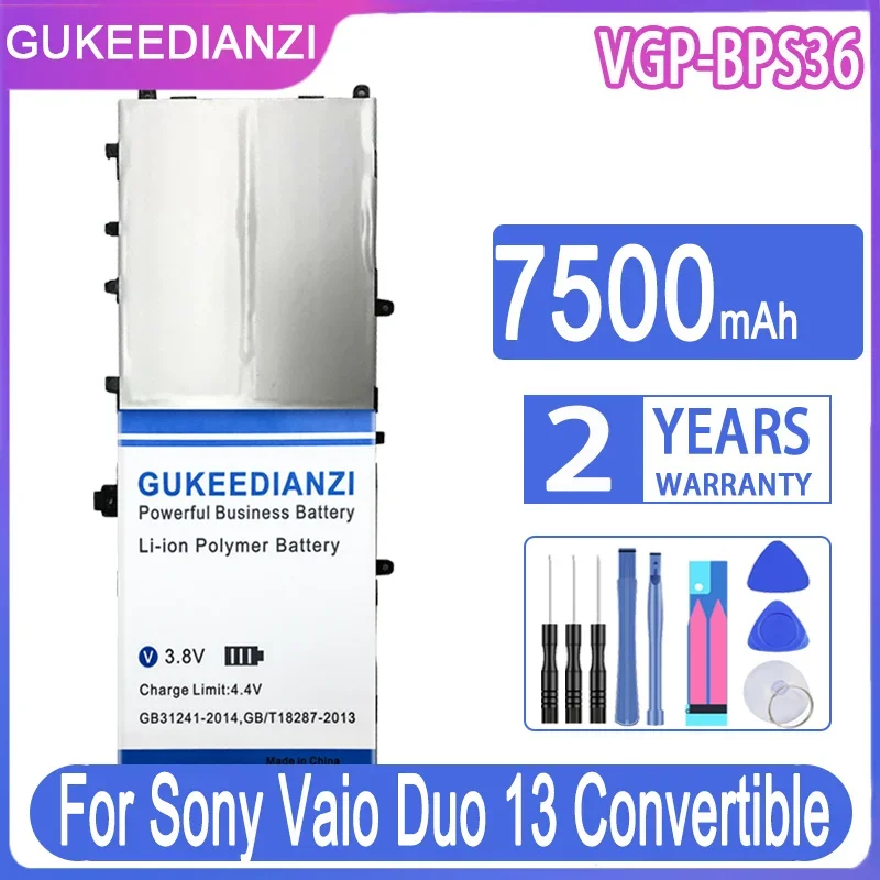 

Сменный аккумулятор GUKEEDIANZI VGP-BPS36 VGPBPS36 7500 мАч для Sony для Vaio Duo 13 Convertible Touch 13,3 дюйма SVD13211CG Duo13