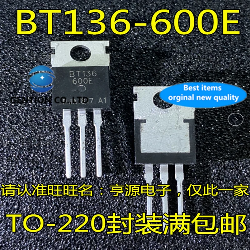 

50Pcs BT136-600E BT136600E TO-220 4A 600V Bidirectional thyristor in stock 100% new and original