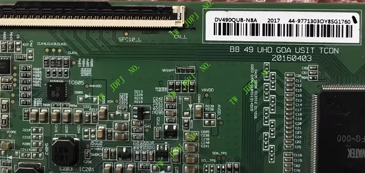 JDTW تستخدم للوحة T-con HV490QUB-N8A BB 49UHD GOA USIT TCON 20160403 للوحة تحكم الاختبار الاحترافي للتلفزيون