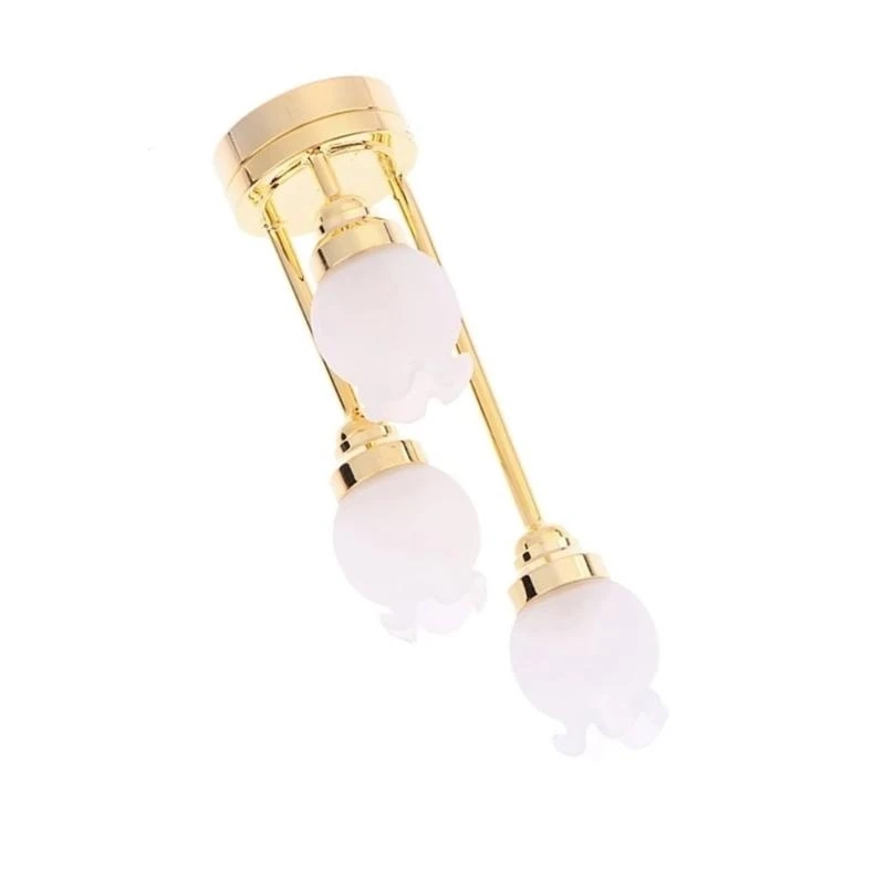 1/12 tỷ lệ búp bê Búp bê đầu đèn chân đèn LED Đèn LED với thiết kế cơ sở vàng cho màn hình cảnh phòng khách