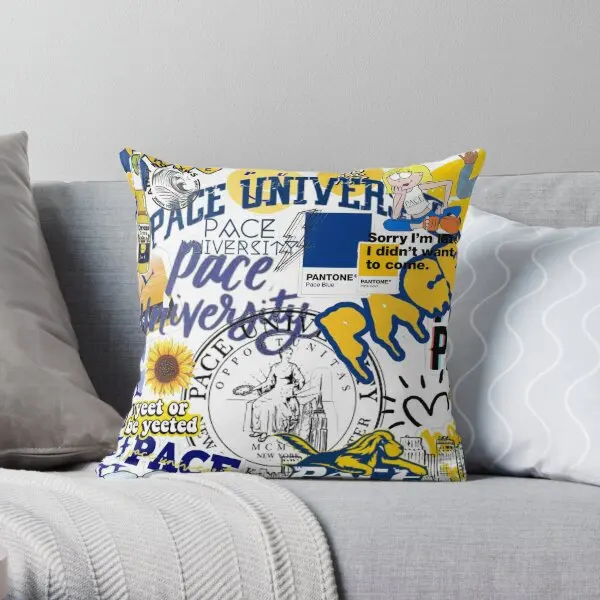 Pace University Collage Artwork  Printing Throw Pillow Cover Decor Fashion Bedroom Hotel Case Pillows not include One Side