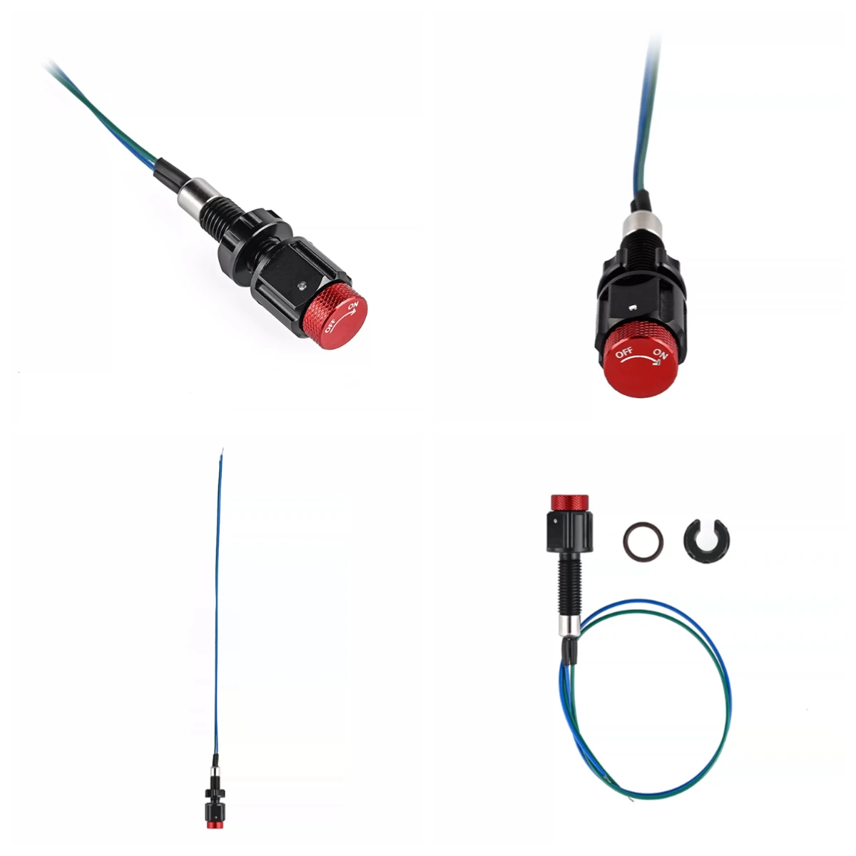 M8 Underwater Switch Underwater Robot Knob on-off Waterproof Aluminum Alloy Switch ROV Deep Sea Signal Control