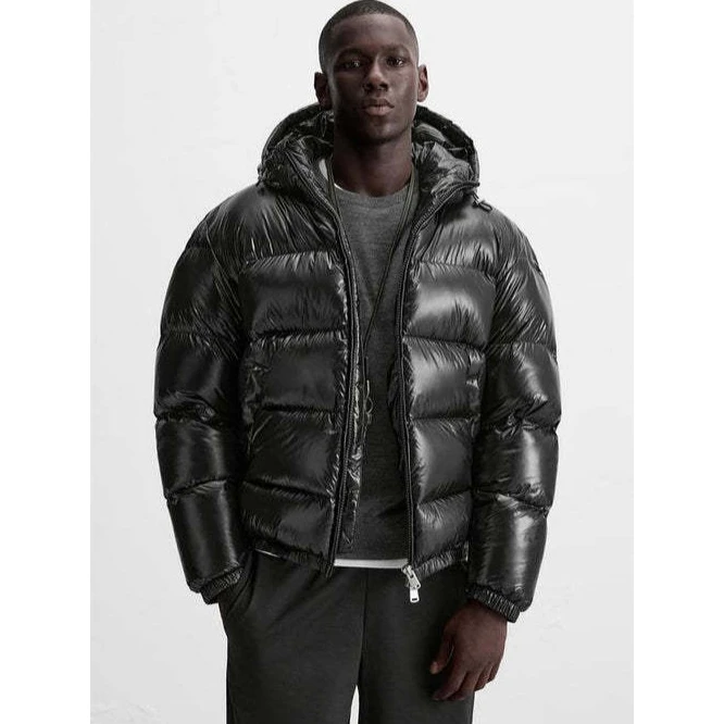 

Warm Cotton Jaet with Hood Pure Color Sportswear Men's Outerwear Anti-Cold High-End Cotton Coat Zipper Decoration Loose Fit