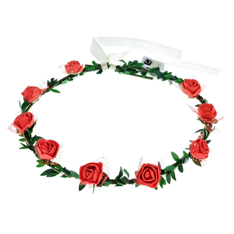 Hot Sale Led Flower Crown  Flower Wreath10-Led Headpiece Garland Crown Flower Headband Glow For Wedding Christmas Garlands