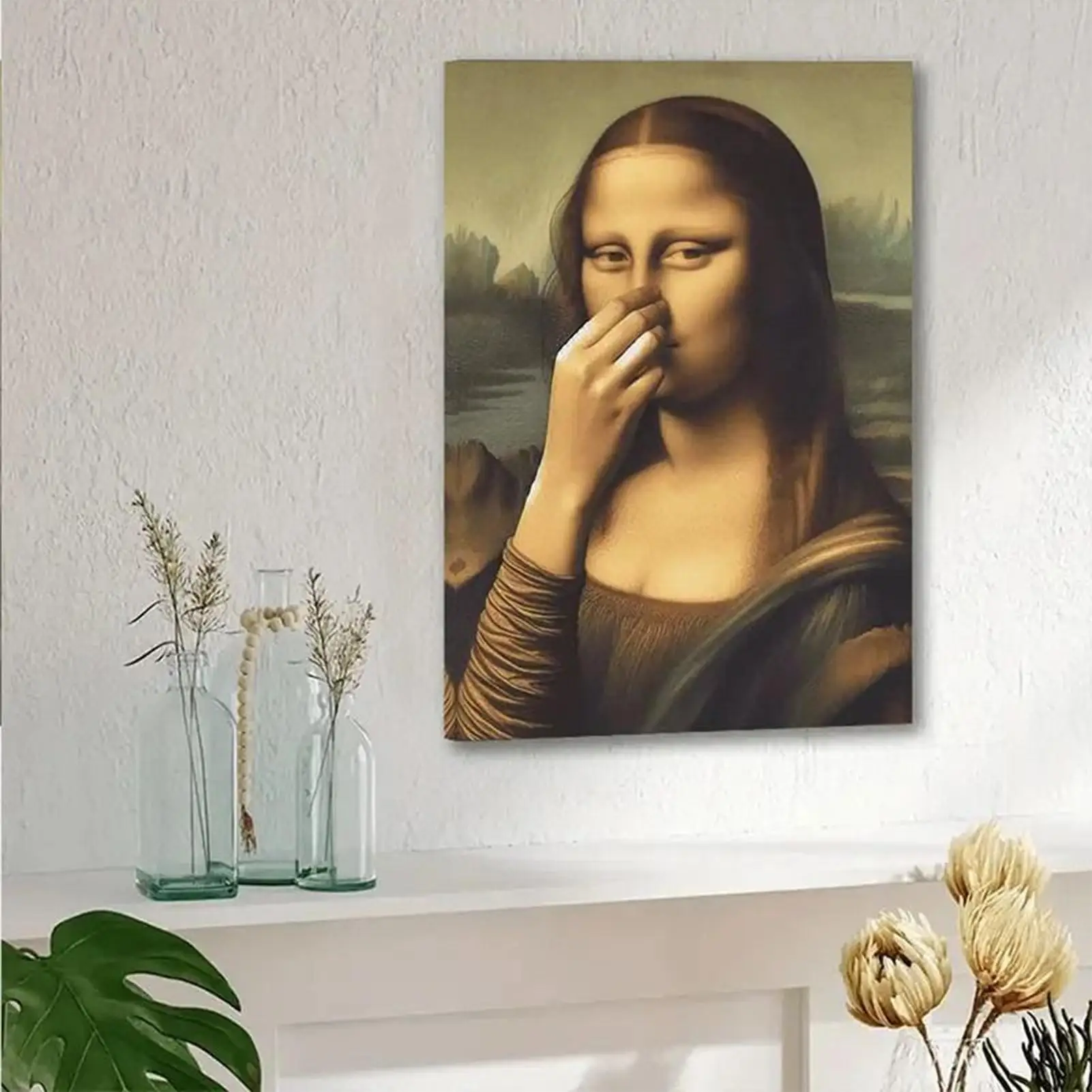 Wall Painting For Bathroom Waterproof Hilarious Canvas Picture For Wall Decor For Living Room Hotel Apartment Dormitory Entryway