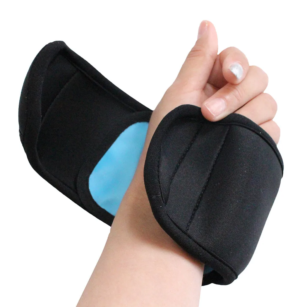 Black Reusable Ice Pack For Injuries Gel Strap Wrap Hand Foot Wrist Elbow Relief Pain Hot Cold Therapy Relief Pain Ice Pack