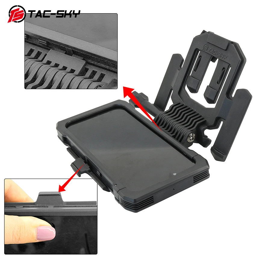 TS TAC-SKY Tactical Phone Mount for MOLLE Tactical Vests, Compatible with iPhone 14 and iPhone 15