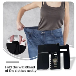 Broek Taille Clip Elastische Tailleband Tie Tightener Attachment Kleding Richter Size Reducer Huishoudelijke Diy Accessoires Zwart