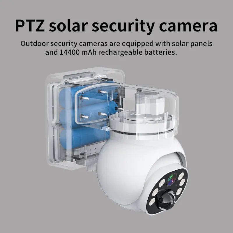 2MP 1080P Ubox App Solar Power Wireless PTZ IP/4G Camera AI Humanoid Motion Detection Auto Tracking  Security CCTV Baby Monitor
