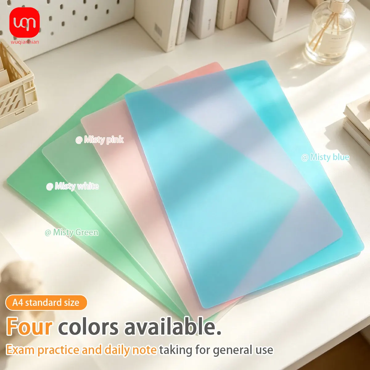 WQN 1pc A4 Exam Writing Pad Matte Surface, Stain-Resistant, Rollable for Storage, Classroom Homework, Hand-Drawn Doodles