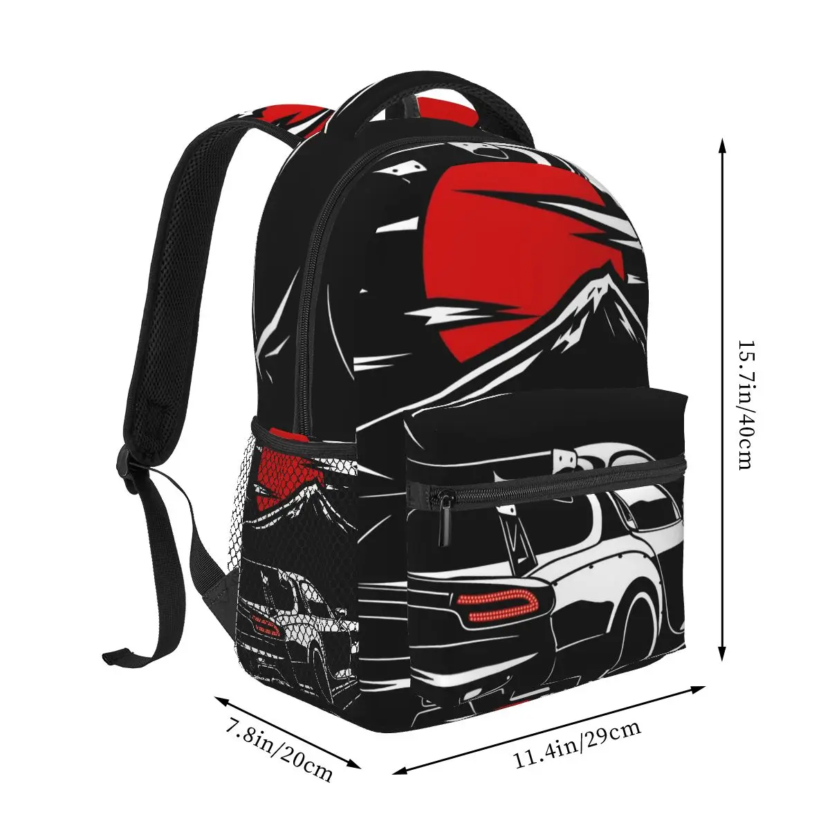 Mazda RX7 Haruna Backpacks Boys Girls Bookbag Students School Bags Cartoon Travel Rucksack Shoulder Bag Large Capacity