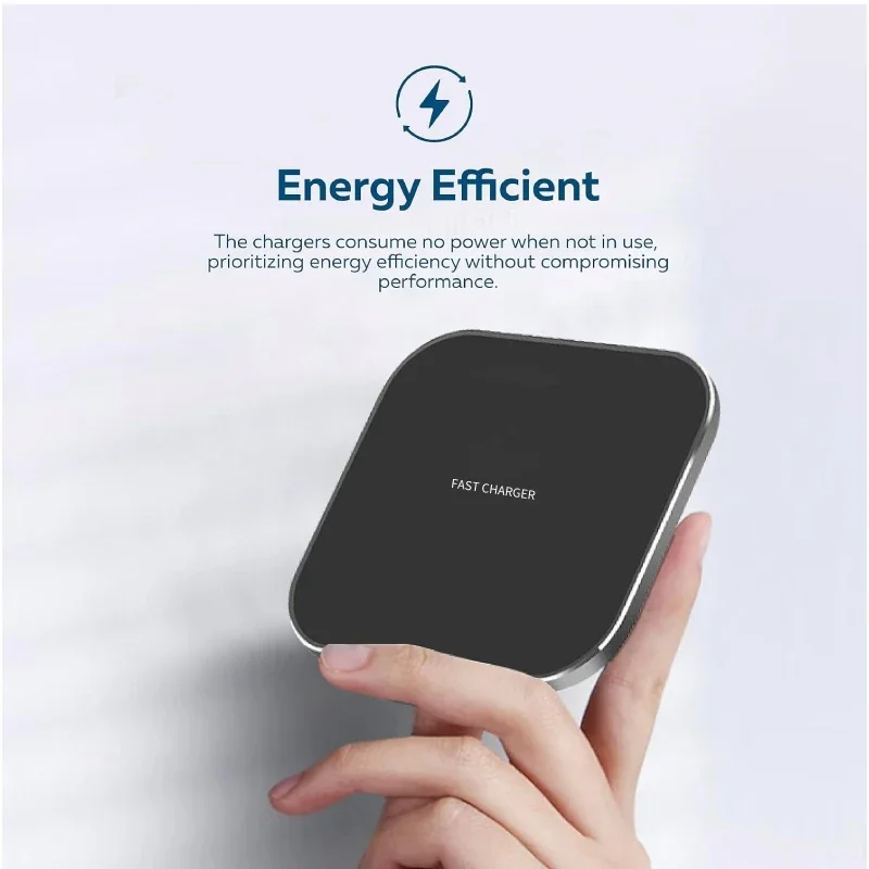 15W Wireless Charger For iPhone 16 15 14 13 12 ProMax Induction Fast Charging Pad Dock Station For Samsung S23 S22 Xiaomi Huawei