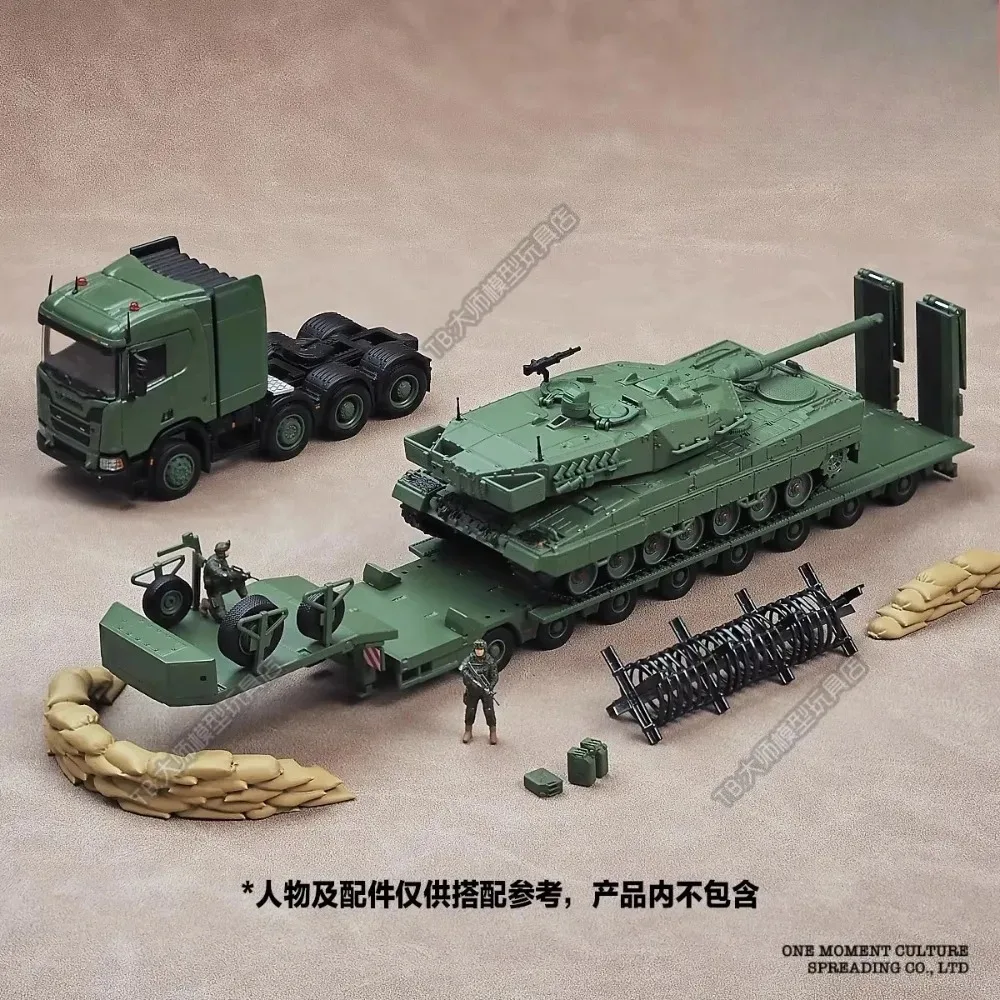 MASSDI 1/64 Luipaard 2A6 Grijs Gevechtstank Legering Militair Model Masdi Auto Statische Collectie Model Speelgoed Jongen Verjaardagscadeautjes