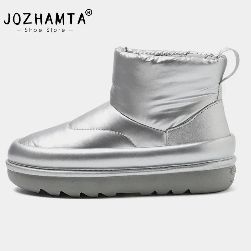 JOZHAMTA Size 35-40 New Arrival 2025 Women Winter Round Toe Warm Snow Boots Casual Working Ankle Boots Shoes Woman Platforms