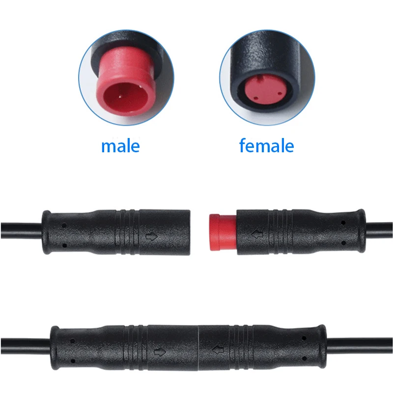 M8 Waterproof Connector Cable, LED Outdoor Solar 2P 3P 4P 5P Male/Female Signal Sensor Power Connection Wire