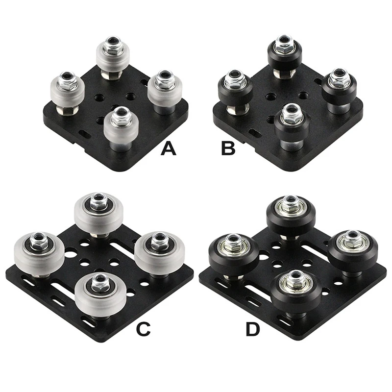 OpenBuilds V Gantry Plate Set 3D Printer Parts Linear Slide Plate Pulley Wheels for 2020 V-Slot Aluminum Profile CNC