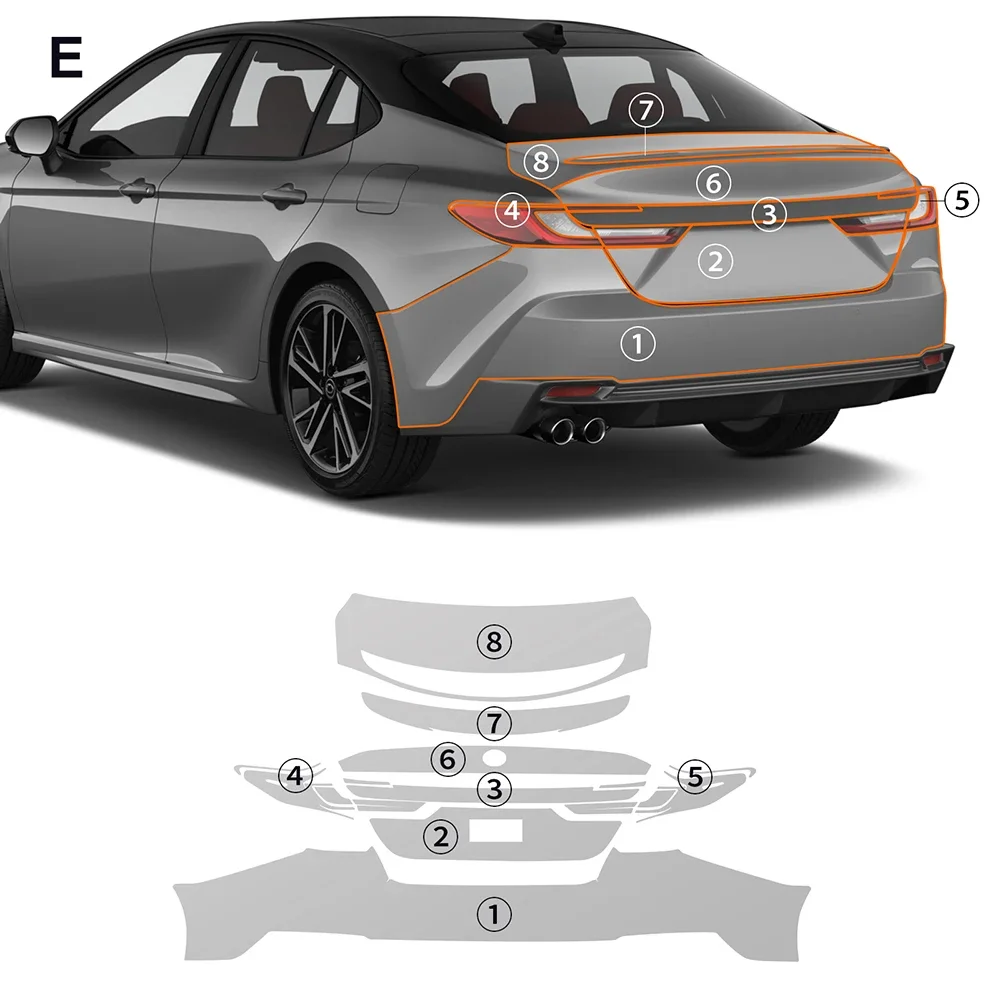 Car Paint Protection Film Pre-cut for Toyota Camry XSE 2025 Self-Healing PPF Anti-scratch Kit Decal Accessories