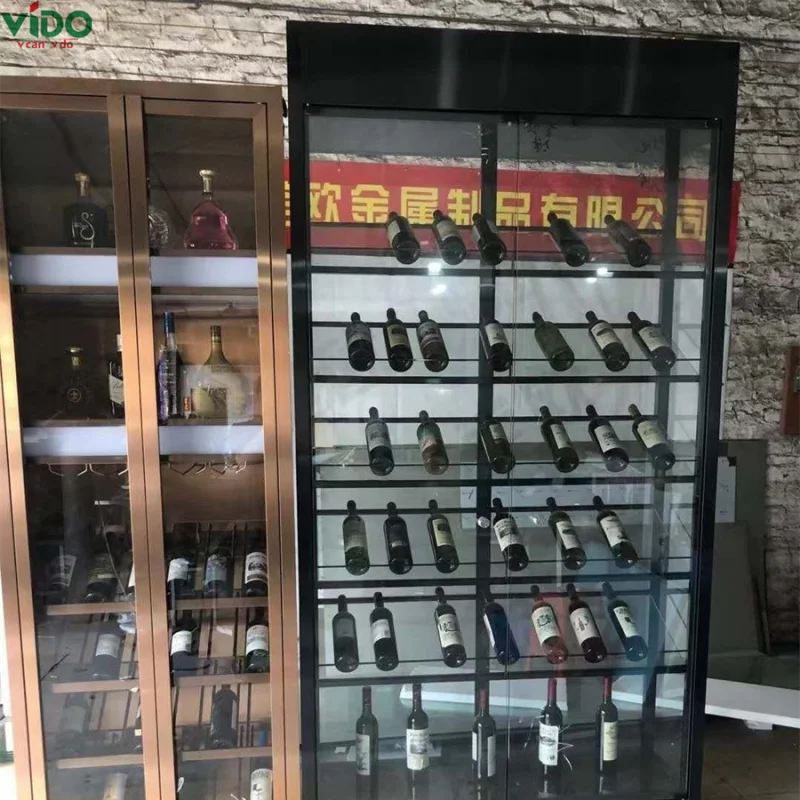 

Customize.Stainless Steel Metal Wine Rack Living Room Top-Table Wine Cabinet and Decorative Bottle Storage Holder Hotel