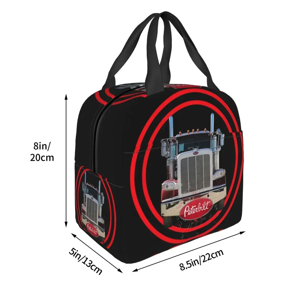 Truck Logo Peterbilt Insulated Lunch Bag for Women Children Leakproof Food Boxes Thermal Lunch Box Tote