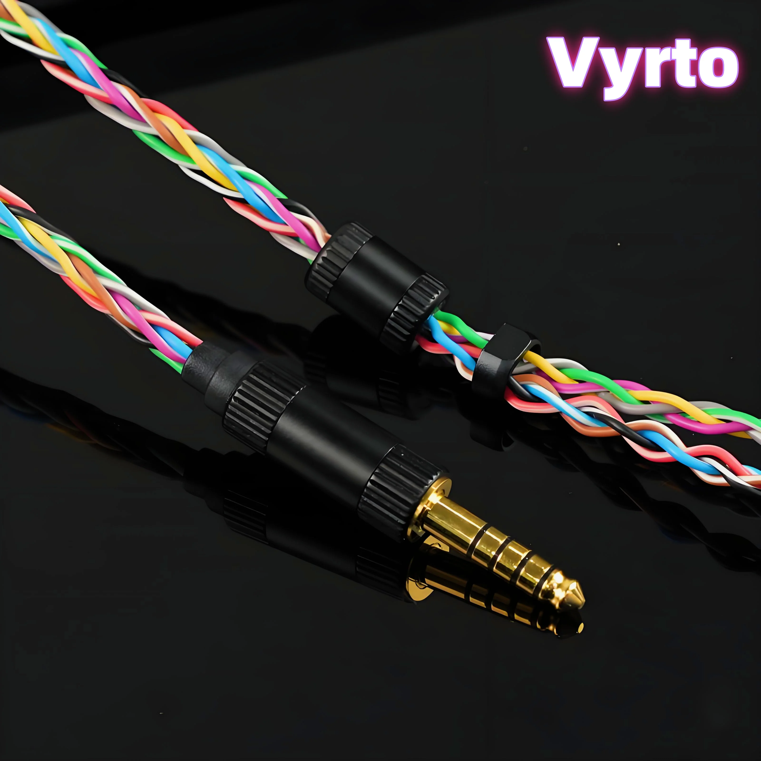 Vyrto-26 IEM-кабель Радужный кабель Высокочистий нижний бескислородный медный HIFI-кабель, подходит для A2DC/MMCX/IE80/2Pin 0,78/IMserie