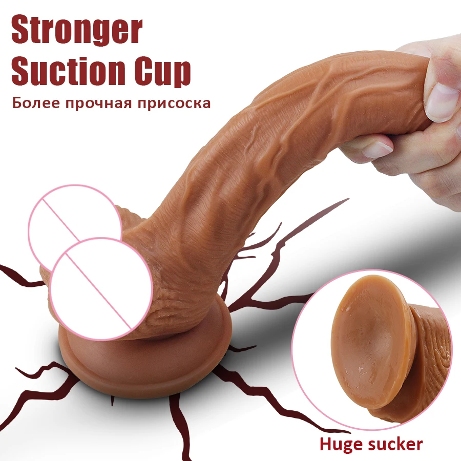 Gelugee Realistic Silicone Dildo Huge Sucker Soft Dildos for Women Masturbator Female Vagina Massage Anal Plug Sex Product 18+