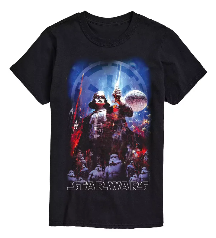 Kaus Lengan Pendek Pria Star Wars Musim Semi/Musim Panas, Pakaian Jalanan Fiksi Ilmiah, Longgar dan Pas, Hadiah Harian Sisi Gelap Kelas Atas