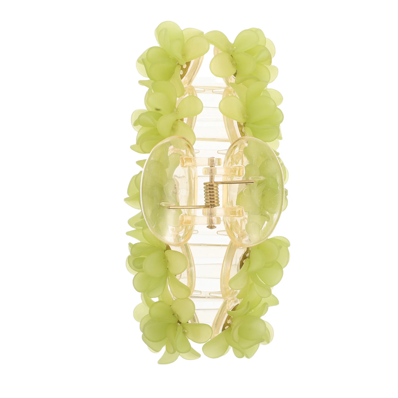 

Large Shark Hair Clips Green Floral Design Headbands for Women Girls Strong Hold Spring Summer Accessory Hair Claw