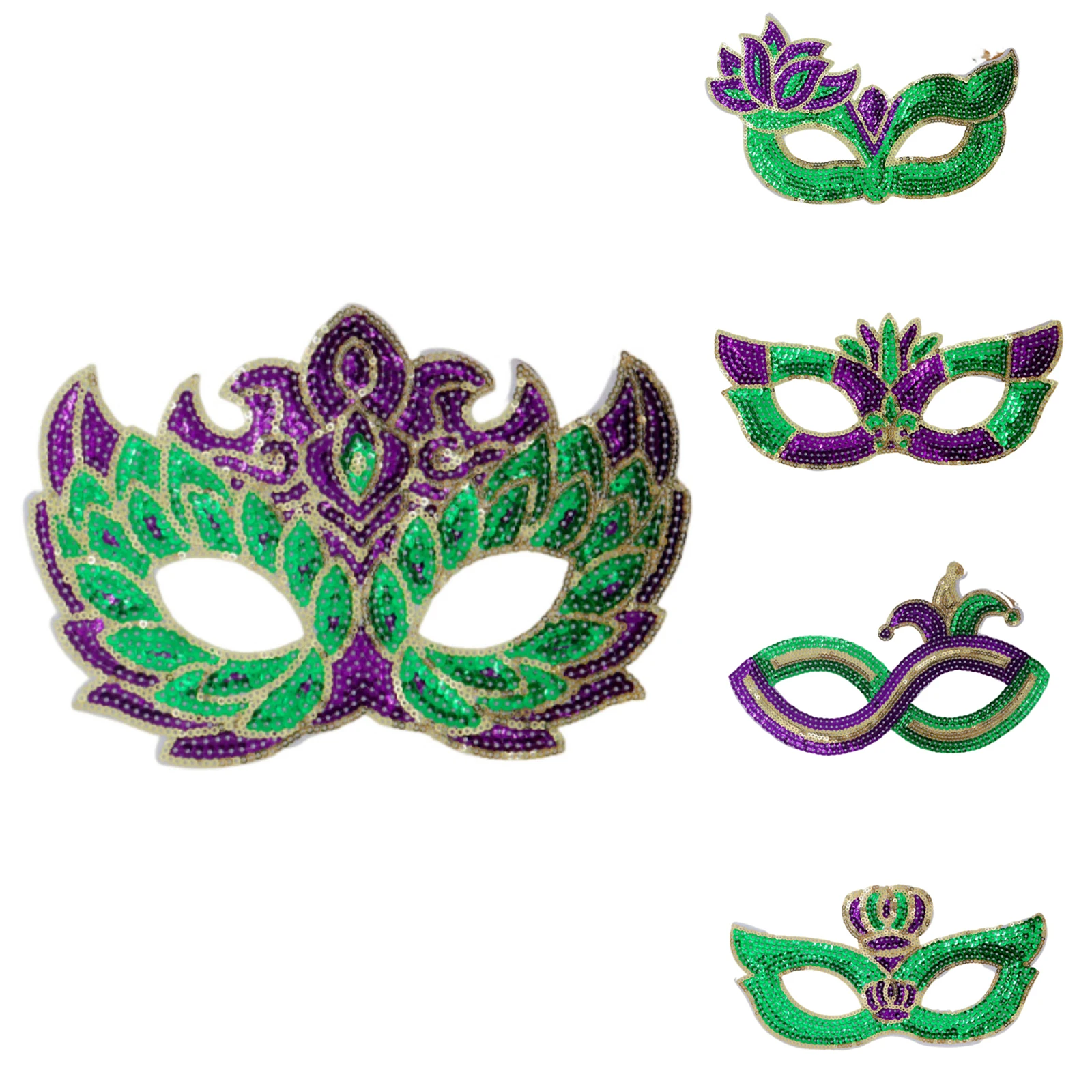 New Three-color Sequin Half-face Mask For Masquerade Parties And Carnivals