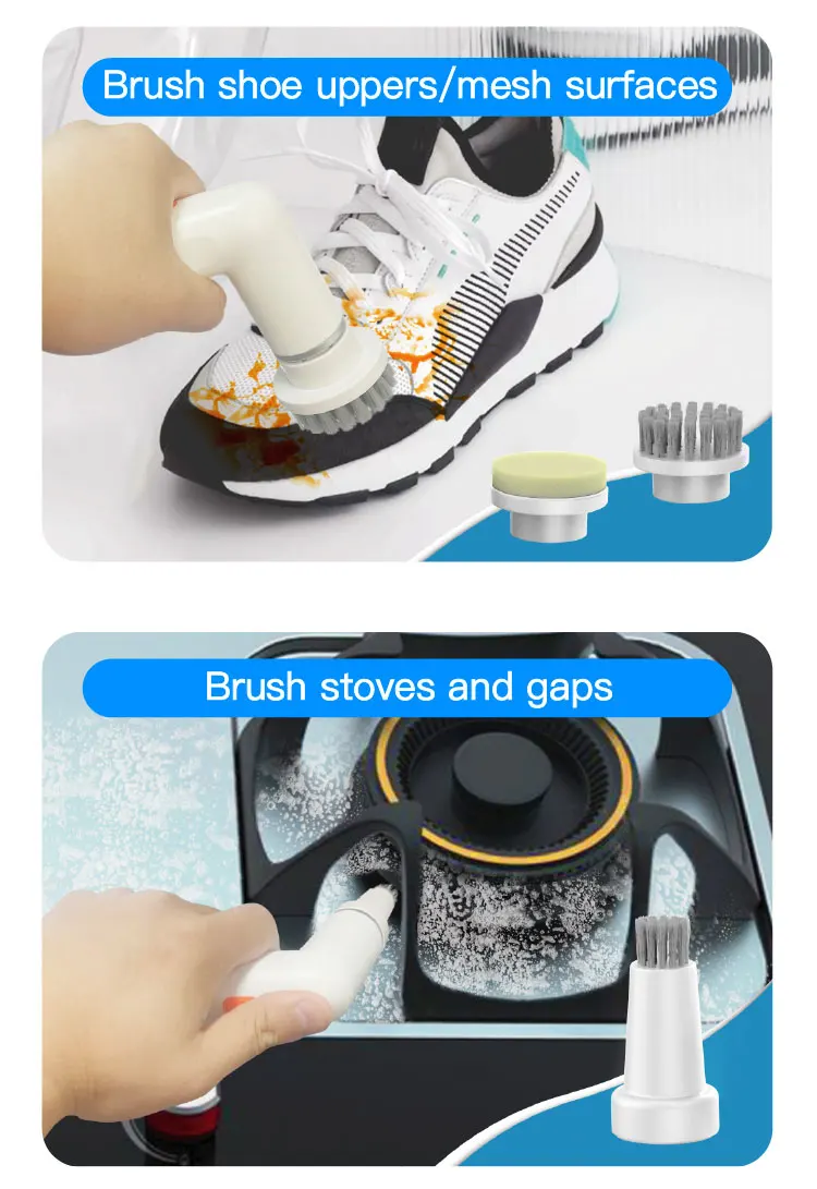 منتج رائج لعام 2025، أداة مطبخ منزلية، فرشاة تنظيف كهربائية صغيرة، فرشاة تنظيف قوية