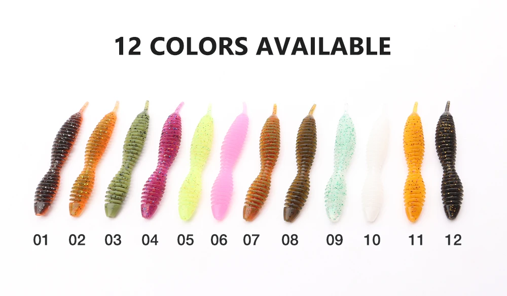 Spiker-Wurmköder bei 5 cm, 7 cm, weiche Köder für Barsch, Bass-Angelköder, TPE, TPR, schwimmendes Drop-Rig, weicher Köder, UV-Glüh-Wurmköder – Detail 10