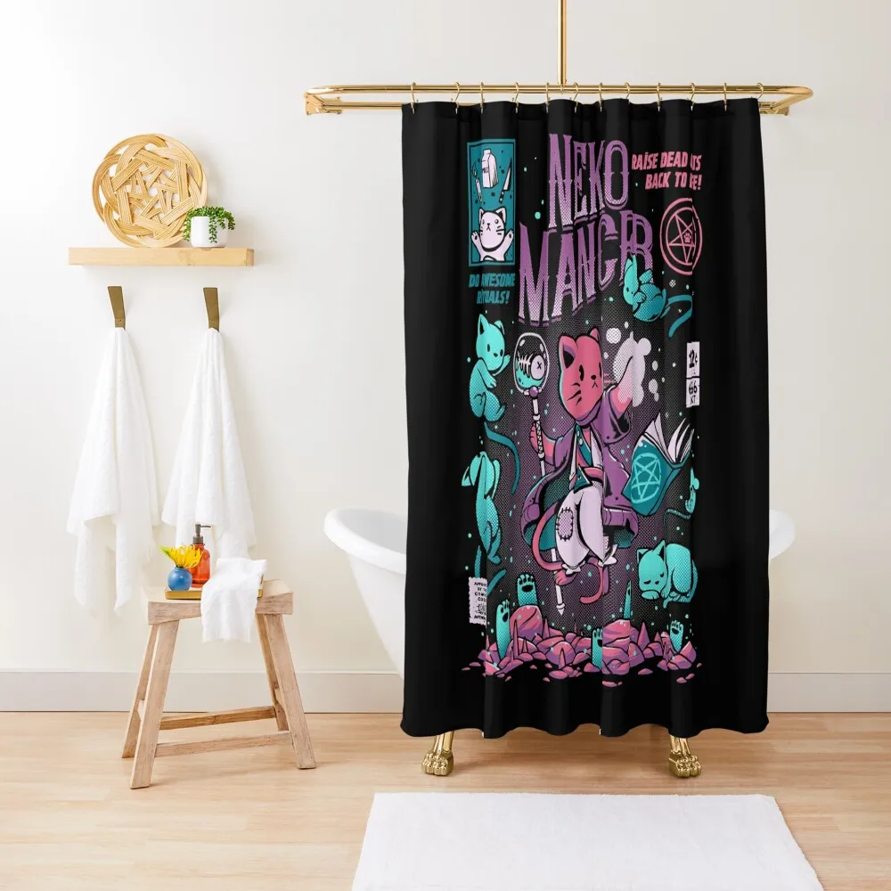

Neko Mancer Raise Dead Cats Back To Life Do Awesome Rituals, Cat Lovers, T-shirt Shower Curtain