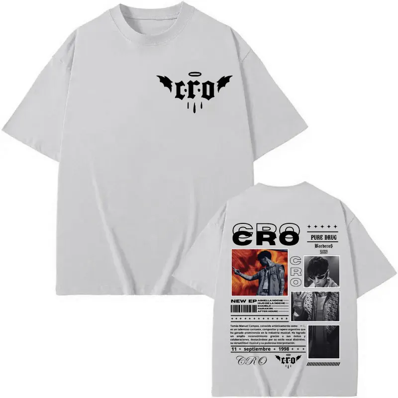 Rapper Cro Grafische T-shirt Heren Dames Hip Hop Vintage T-shirts met korte mouwen Hoge kwaliteit Mode Oversized T-shirt Streetwear