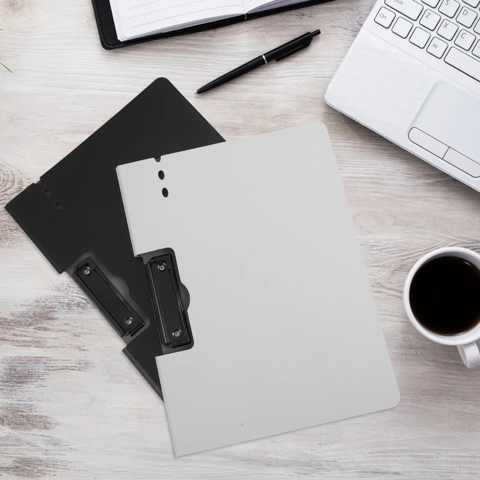 2PCS A4 File Folder with Metal Side Clip - Waterproof & Dustproof PP Foam Document Holder, Strong Clamp Multi-Purpose Organizer