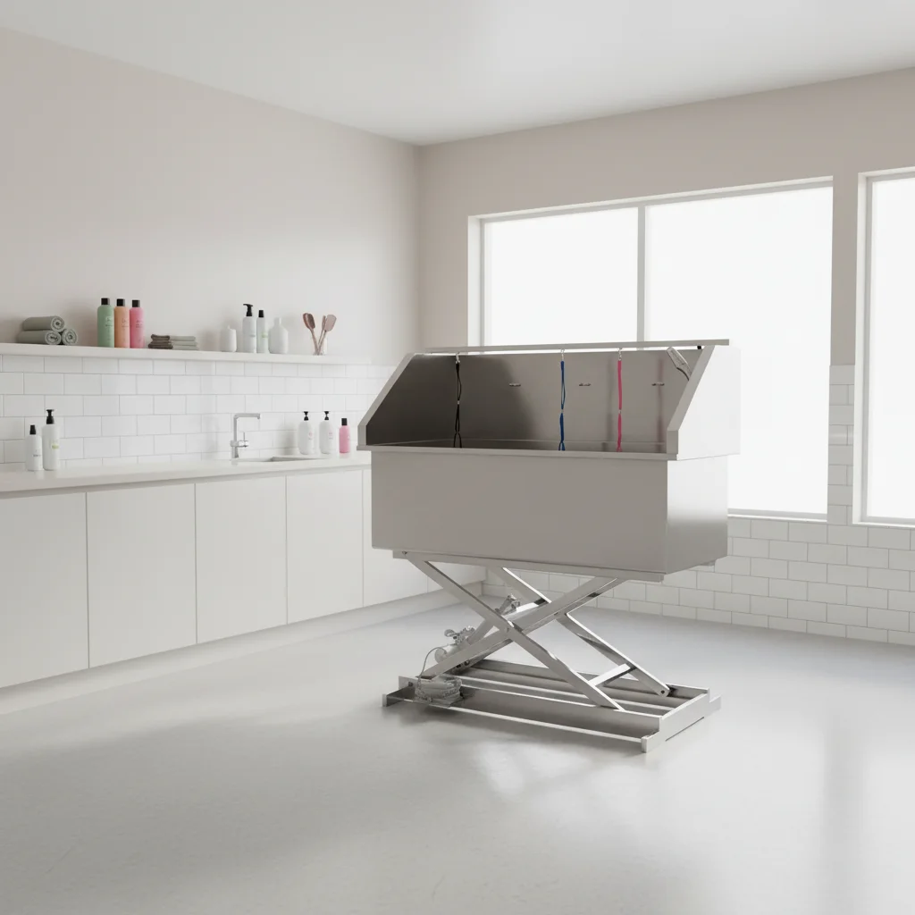 

Euro Pet Top-Selling Eco-Friendly Electric Lifting Stainless Steel Modern Dog Grooming Bath Swimming Pool Bathtub Indoor Pet