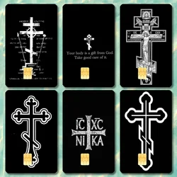 Orthodox Cross Icon Stickers Cartoon Credit Card Visa Debit Bank Charge Card Bus Metro Waterproof Sticker Decal Decoration