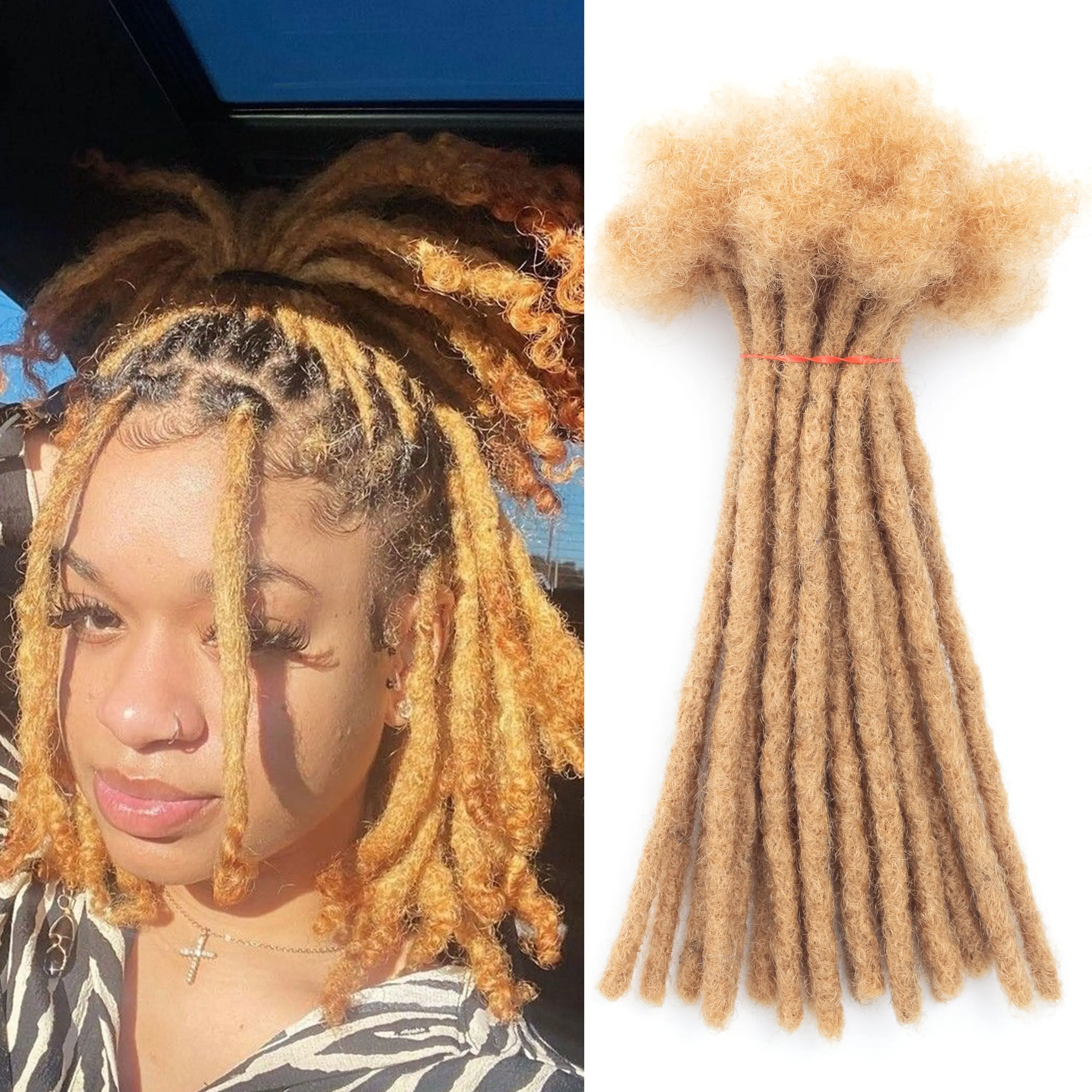 

20strands/pack Dreadlock Supplies Verified Hair Extension Dreads Vendors Afro Kinky Curly Dreadlock Natural Locs Hair Extensions